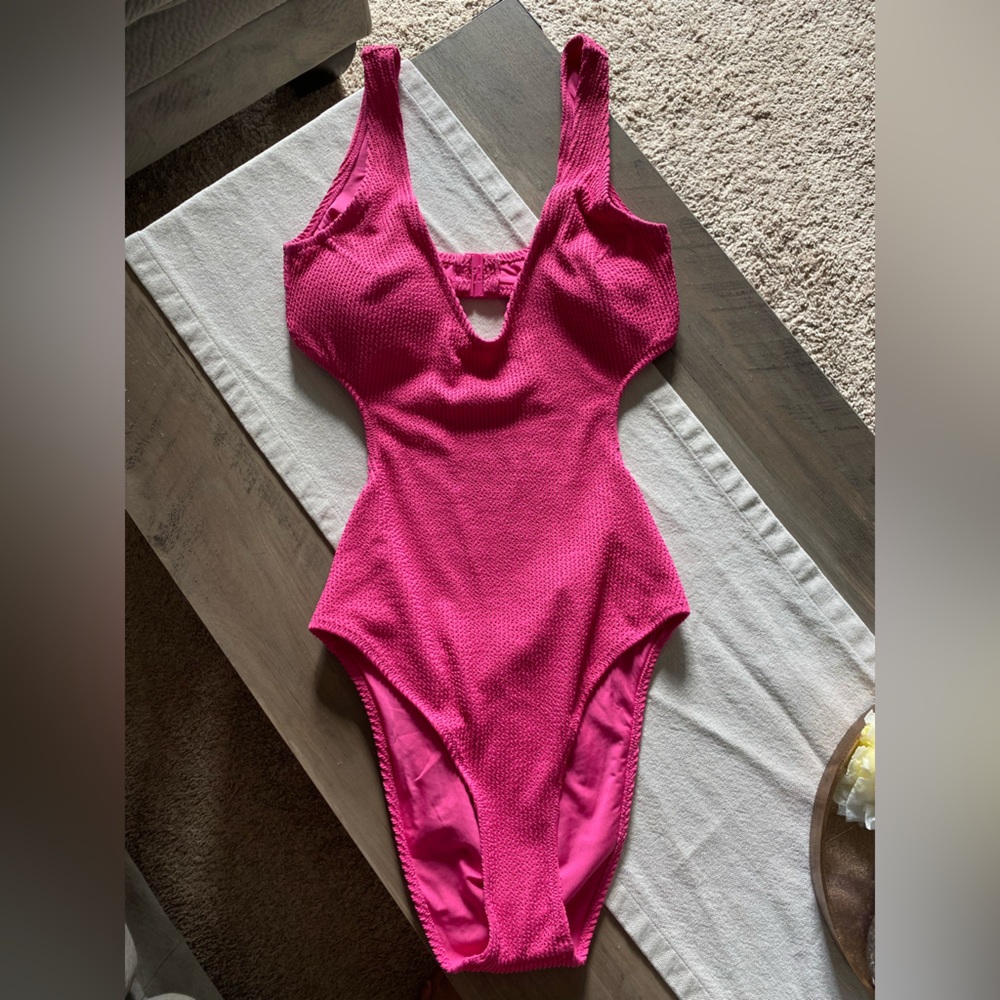 Pink one piece swimsuit